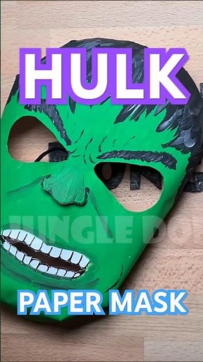 Hulk Maske selber machen aus Papier Kostüm basteln - paper hulk mask marvel #diy #hulk #mask #marvel