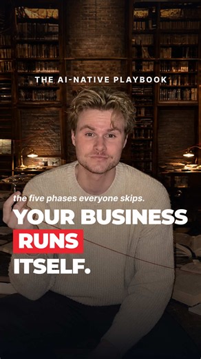 My AI isn't smarter than yours. It just has more context, in a more accessible way. That's the whole trick behind an AI-native business. Everyone jumps straight to autonomous agents, then wonders why the output is generic. You skipped the foundation. Here are the 5 phases I actually run: 1. Audit. Stolen from how Musk runs SpaceX. Document every step in the business. Delete what you don't need. Simplify what's left. Never automate a mess. 2. Document. Pick a second brain. Notion, Obsidian, plain