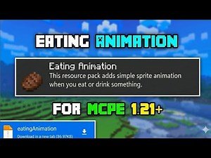 Eating Animation Mod for Minecraft PE 1.21+🍖 | Best Animated items Addon for MCPE!🔥