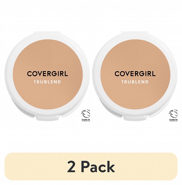 (2 pack) COVERGIRL TruBlend Pressed Blendable Powder, Translucent Medium, Natural, .39 oz, Setting Powder