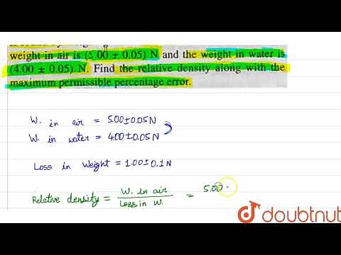 The relative density of material of a body is found by weighting it first in air and then in water .