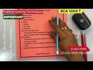 Solution Approaches in Problem Solving Techniques 💡 | BCA Semester 1 | CCSU 2025-26