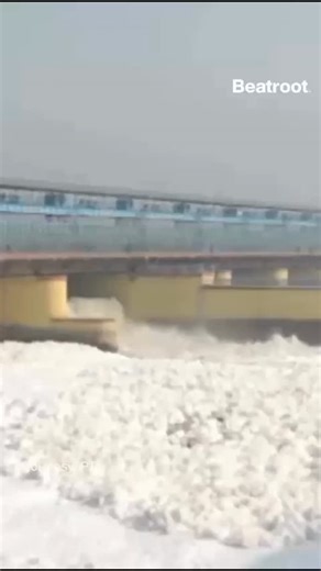 Beatroot News on Instagram: "Pollution concerns resurface as thick layers of toxic froth are once again seen at several Yamuna river ghats: Explained"