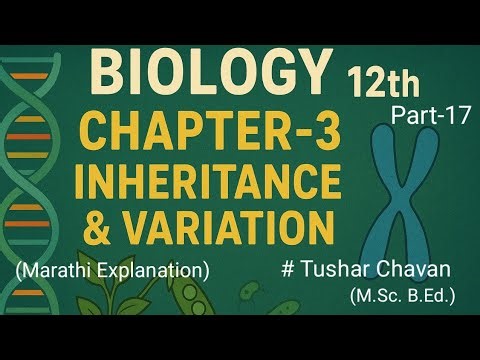Class 12 ! Bio ! Ch-3(Part-17) ! Inheritance & Variation ! Maharashtra ! Marathi !