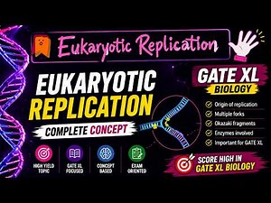 Eukaryotic DNA Replication | GATE XL Biology | Origin, Enzymes