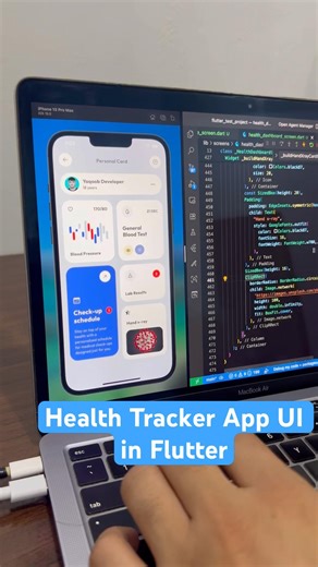 Personal Health Tracker App UI in Flutter 🔥📱