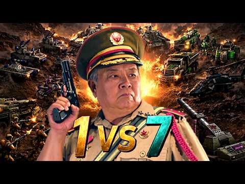 Can The Infantry General Defeat 7 of the Hardest AIs Alone!? - C&C Generals: 1v7 Skirmish