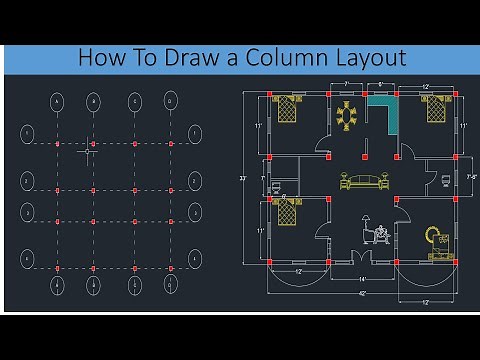 How to Draw a Column Layout in 5 min in AutoCAD.