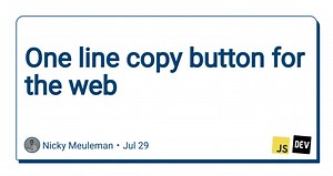 One line copy button for the web