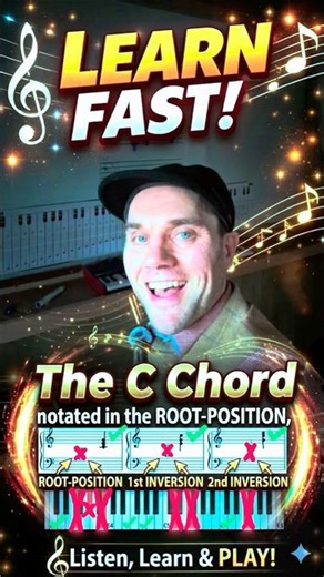 How do I write and notate the C Chord on the TREBLE Clef? We Use the INVERSIONS!