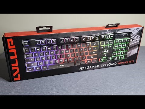 LVLUP Pro Gaming Keyboard with LED Keys Unboxing & Review
