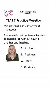 1.2K reactions · 825 comments | Be careful with this TEAS 7 practice...