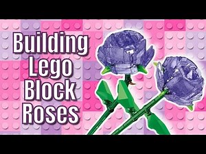 Building Block Lego Brick Purple Glitter Roses From Temu! Step By Step Build With Me!