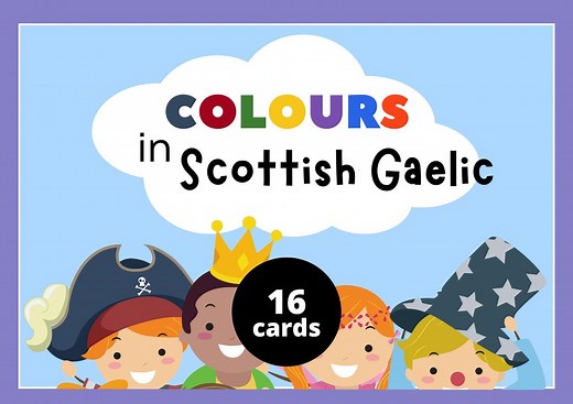 Scottish Gaelic Colors Flashcards for Kids | Educational Digital Download | Learn Colors in Gaelic |bilingual Language Learning for Children - Etsy