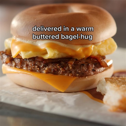 2K views · 17 reactions | Have you tried our toasty bagel sandwich with juicy steak patty, fluffy egg, and melty cheese? | McDonald's | Facebook