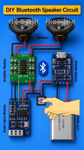 How to Make a Bluetooth Speaker at Home 🔊 | DIY Bluetooth Speaker Tutorial #Shorts