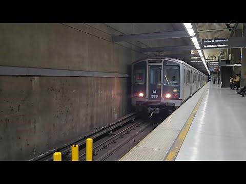 Los Angeles Metro Subway Ride B (Red) Line from Civic Center to 7th Street/Metro Center - 09/28/24