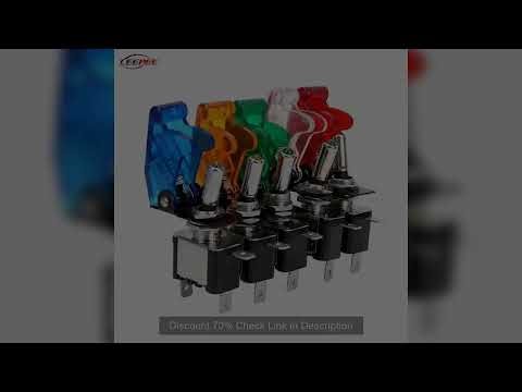 12V SPST Toggle Rocker Switch LED Light for Ignitions Boost Marine Boat Racing Car Switch Light Togg