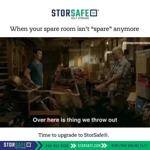 StorSafe Self Storage on Instagram: "Ever notice how the “spare room” slowly turns into storage? 😅📦 Seasonal décor, keepsakes, extra furniture—it all adds up faster than we expect. That’s where StorSafe® comes in. We help you take back your living space without forcing you to let go of the things that matter. Clean, secure, and convenient storage gives you room to breathe, live, and enjoy your home again. 🏡✨ Ready to reclaim your space? 👉 Find and reserve your storage unit online today. 🔗 h