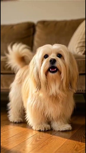I'm a Lhasa Apso, small, but I have a big personality and a loyal heart.
