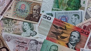 Old Paper Money as Background