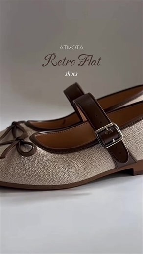 this retro flat sandals 🤎 #retrosandals #atikota #flatshoes #fyp