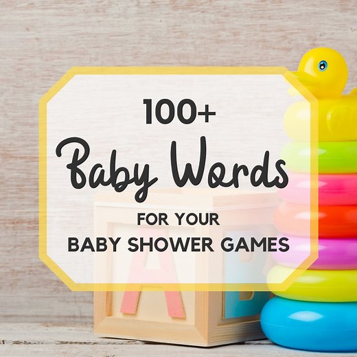 Ultimate List of 100  Baby Words List: Baby Shower Pictionary, Charades & Bingo Words