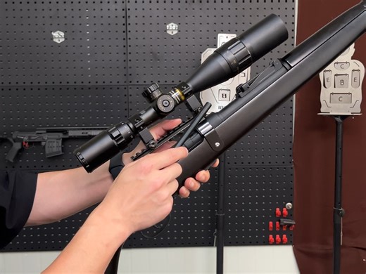 【黑檀木98K全金属16倍镜版 全金属伸缩拉栓 金属机匣 金属下弹仓 金属标尺 金属标尺护盖 金属背带环 金属刺刀座 金属火帽 金属内外管 金属后盖 金属圆扣