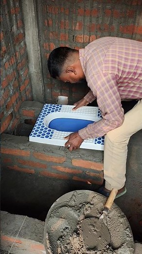 Squat toilet installation tutorial | full construction process #construction #toiletpan
