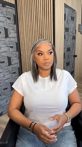 Enhance your Grey hair with our amazing Lux Clip ins! grey hair doesn’t have to be boring. You can wear it down or up in a ponytail. Check out our previous video for her clipins in a ponytail Shop out grey hair extensions at www.studiotechilo.com | Studio Techilo