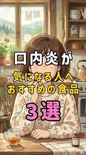 口内炎が気になる人へおすすめの食品3選#健康 #雑学 #料理