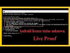 How To Fix Flutter Android License Status Unknown Problem | Android Studio SDK