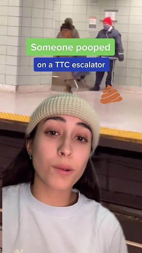 Girl Takes Massive Poop on TTC Escalator - TTC Poop Thrower Incident