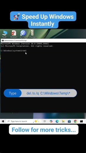 🚀 Is Your Computer Running Slow? Speed It Up INSTANTLY ⚡💻 (No App Needed!) #PCTips #WindowsTricks