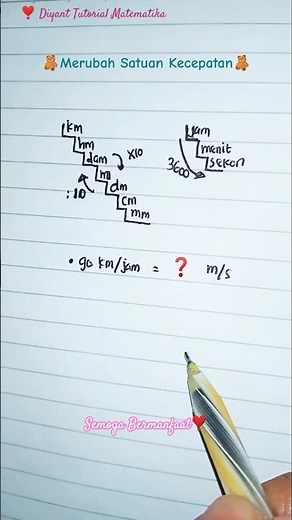 Converting Speed ​​Units from Km/h to m/s‼️