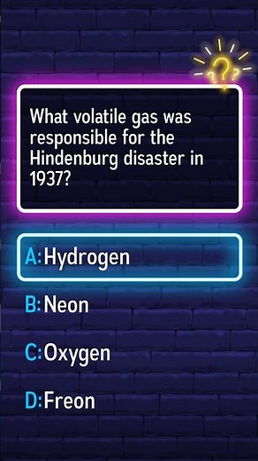 Which gas caused the Hindenburg disaster in 1937?