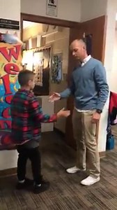 Ty Cotter knows a lot of different handshakes. Twenty-eight of them, in fact. One for each student in his fourth-grade class at this Eaton County elementary. http://ow.ly/84EO30mp0rm | Lansing State Journal