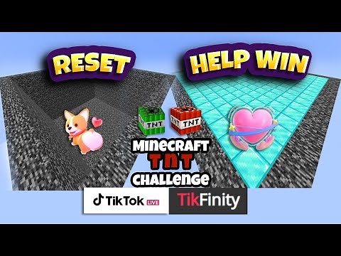 CARA MEMBUAT TNT RESET DAN HELP WIN MINECRAFT UNTUK GAME STREAMER VS VIEWERS TIKTOK LIVE 2023