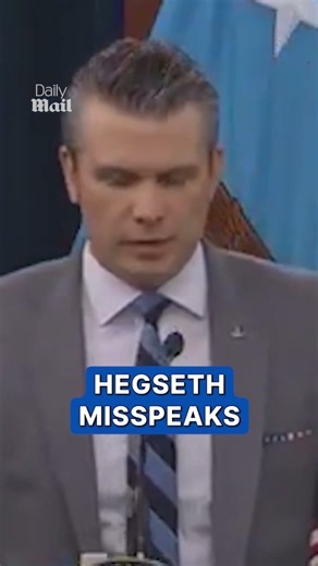 Pete Hegseth misspeaks at press event