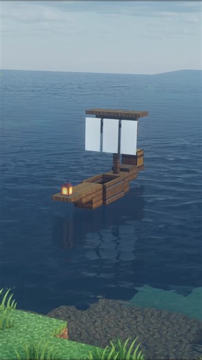 Creative Minecraft Tiny Boat Build Tutorial