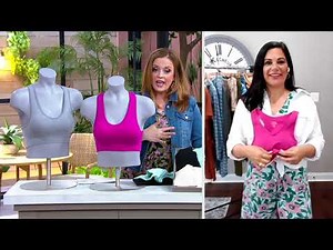 AnyBody Rib Knit Seamless Cozy Lounge Bralette Set of 2 on QVC