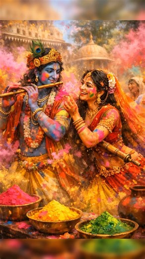 Aaj Rang Baras Raha | आज रंग बरस रहा | Radha Krishna Holi Bhajan | Krishna Holi Song 2026 #reels #yt