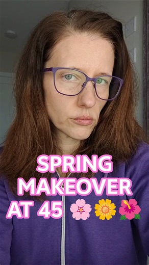Tired Mom of 3 Gets a Spring Glow Up at 45 - Hair & Makeup Before After #shorts