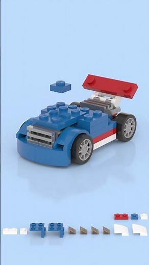 LEGO Microscale Race Truck 🏎️💨 Tiny Speed Beast on the Track! 🧱🔥 #lego