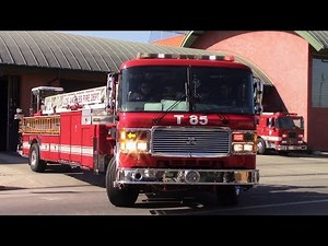 LAFD Light Force 85 Responding from Station 64 (Timberwolf Siren)