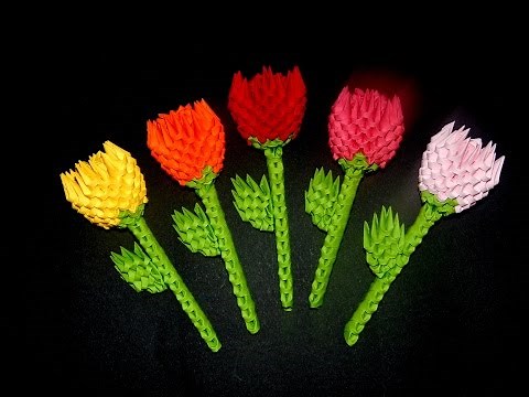 3D Origami small flower tutorial | DIY paper flower
