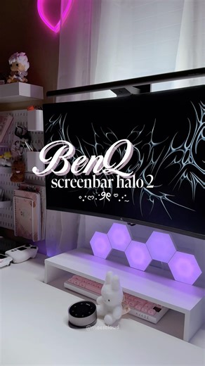 best monitor light so far 🙂‍↕️‪@BenQGlobal‬ 🖤 #desksetup #desklamp #pcsetup #unboxing #tech
