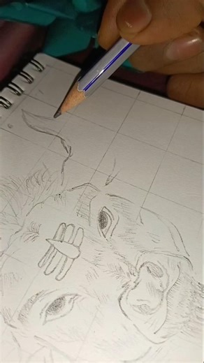 Lord Shiva tutorial drawing.