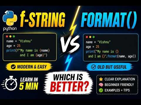 Python f-string vs format full explain in hindi