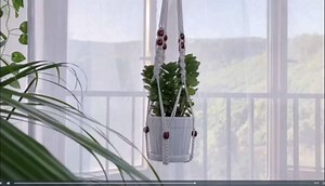 Pack of 3 Macrame Plant Hangers Handmade Cotton Rope Hanging Planters Set Flower Pots Holder Stand, for Indoor Outdoor Boho Home Decor